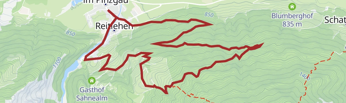 Route map: Hollersbach: Deutingerwald Wegnr. 12